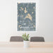 24x36 White Bear Lake Minnesota Map Print Portrait Orientation in Afternoon Style Behind 2 Chairs Table and Potted Plant