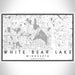 White Bear Lake Minnesota Map Print Landscape Orientation in Classic Style With Shaded Background