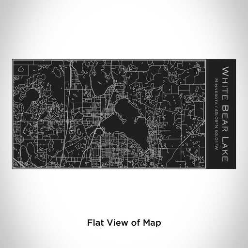 Rendered View of White Bear Lake Minnesota Map Engraving on 17oz Stainless Steel Insulated Cola Bottle in Black