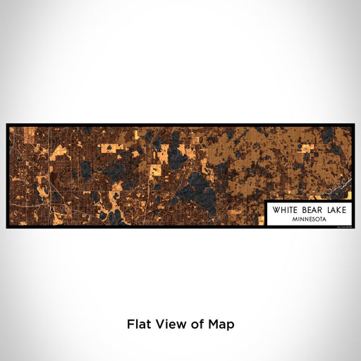 Flat View of Map Custom White Bear Lake Minnesota Map Enamel Mug in Ember