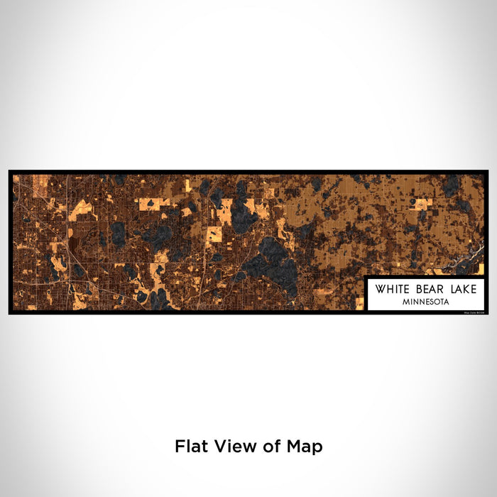 Flat View of Map Custom White Bear Lake Minnesota Map Enamel Mug in Ember