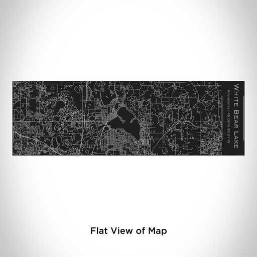 Rendered View of White Bear Lake Minnesota Map Engraving on 10oz Stainless Steel Insulated Cup with Sliding Lid in Black