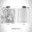 Rendered View of White Bear Lake Minnesota Map Engraving on 6oz Stainless Steel Flask in White