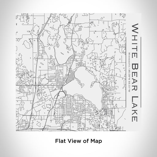 Rendered View of White Bear Lake Minnesota Map Engraving on 17oz Stainless Steel Insulated Tumbler in White