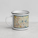 Left View Custom White Bear Lake Minnesota Map Enamel Mug in Woodblock