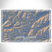 Whitefish Mountain Montana Map Print Landscape Orientation in Afternoon Style With Shaded Background