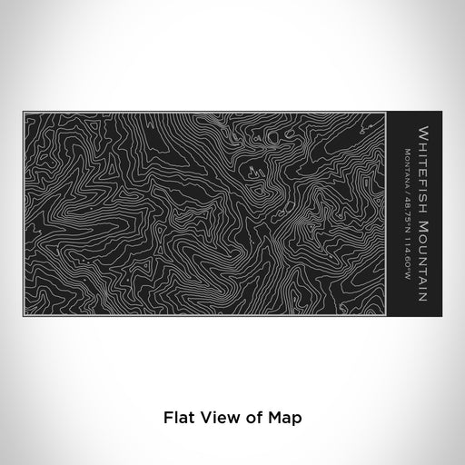 Rendered View of Whitefish Mountain Montana Map Engraving on 17oz Stainless Steel Insulated Cola Bottle in Black