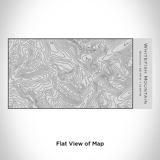 Rendered View of Whitefish Mountain Montana Map Engraving on 17oz Stainless Steel Insulated Cola Bottle