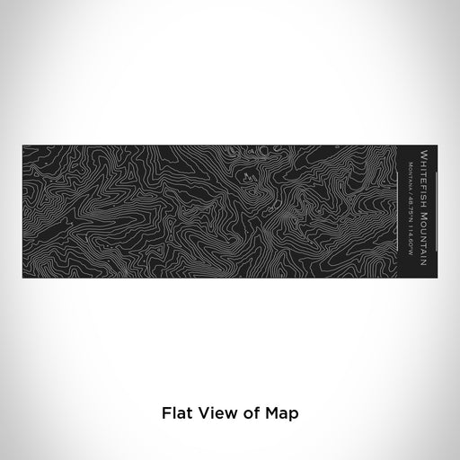 Rendered View of Whitefish Mountain Montana Map Engraving on 10oz Stainless Steel Insulated Cup with Sliding Lid in Black