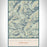 Whitefish Mountain Montana Map Print Portrait Orientation in Woodblock Style With Shaded Background