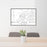 24x36 White Lake Hills Fort Worth Map Print Lanscape Orientation in Classic Style Behind 2 Chairs Table and Potted Plant