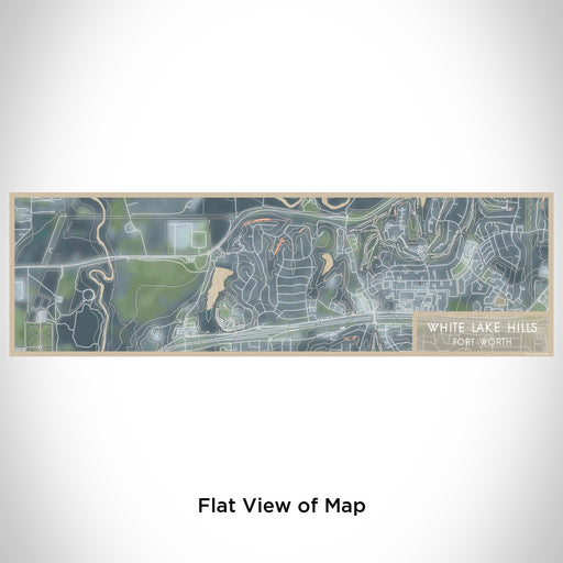 Flat View of Map Custom White Lake Hills Fort Worth Map Enamel Mug in Afternoon