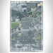 White Lake Hills Fort Worth Map Print Portrait Orientation in Afternoon Style With Shaded Background