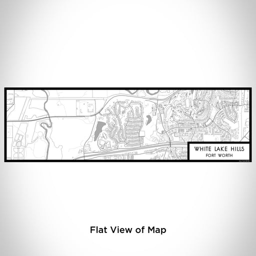 Flat View of Map Custom White Lake Hills Fort Worth Map Enamel Mug in Classic
