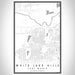 White Lake Hills Fort Worth Map Print Portrait Orientation in Classic Style With Shaded Background