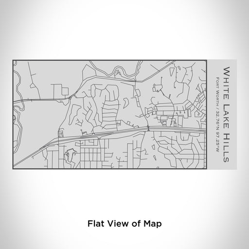 Rendered View of White Lake Hills Fort Worth Map Engraving on 17oz Stainless Steel Insulated Cola Bottle