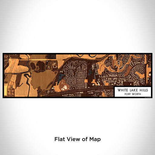Flat View of Map Custom White Lake Hills Fort Worth Map Enamel Mug in Ember