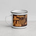 Left View Custom White Lake Hills Fort Worth Map Enamel Mug in Ember