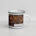 Right View Custom White Lake Hills Fort Worth Map Enamel Mug in Ember