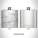 Rendered View of White Lake Hills Fort Worth Map Engraving on 6oz Stainless Steel Flask