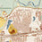 White Lake Hills Fort Worth Map Print in Woodblock Style Zoomed In Close Up Showing Details