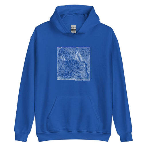 White Mountains New Hampshire Topographic  Map Unisex Hoodie Sweater with City inscription in Royal Blue