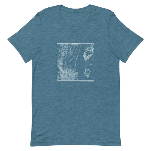 White Sands New Mexico Topographic  Map Unisex T-Shirt with City inscription in Heather Teal