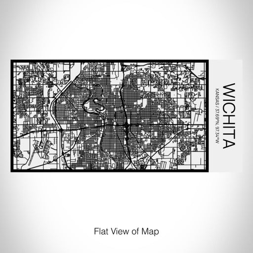 Rendered View of Wichita Kansas Map on 17oz Stainless Steel Insulated Cola Bottle in Stainless in Matte White