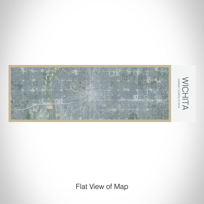 Rendered View of Wichita Kansas Map on 10oz Stainless Steel Insulated Cup in Afternoon with Sliding Lid