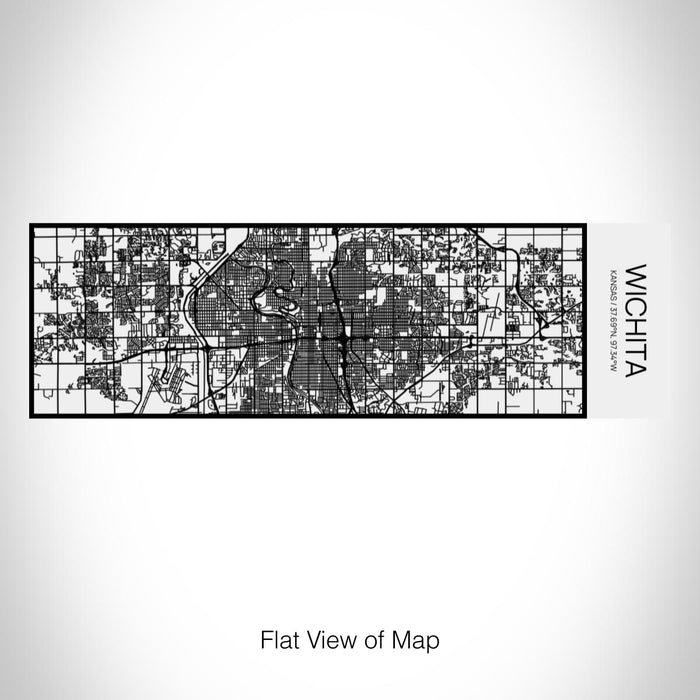 Rendered View of Wichita Kansas Map on 10oz Stainless Steel Insulated Cup in Matte White with Sliding Lid