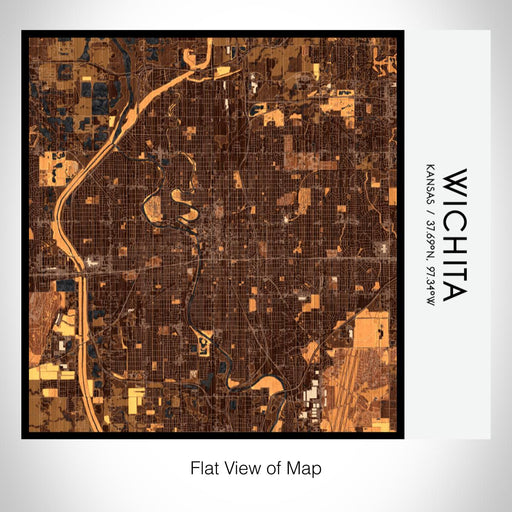 Rendered View of Wichita Kansas Map on 17oz Stainless Steel Insulated Tumbler in Ember Map Style