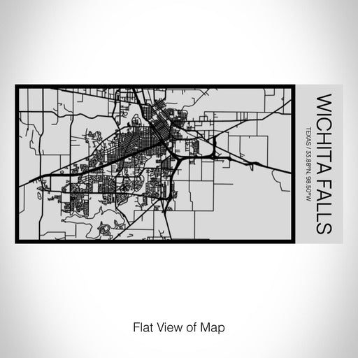 Rendered View of Wichita Falls Texas Map on 17oz Stainless Steel Insulated Cola Bottle in Stainless