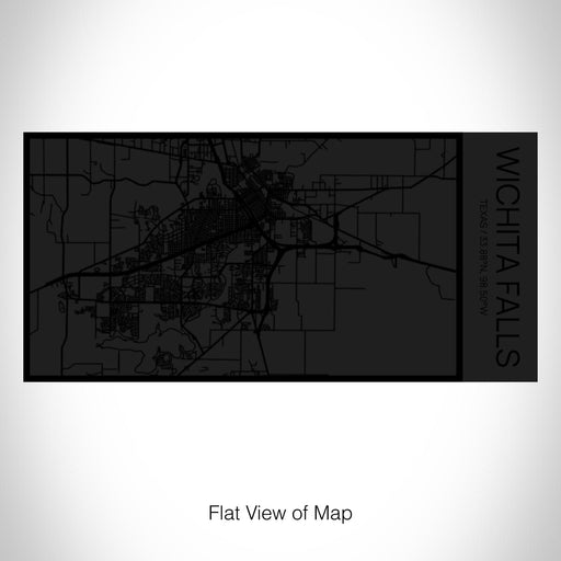Rendered View of Wichita Falls Texas Map on 17oz Stainless Steel Insulated Cola Bottle in Stainless in Matte Black