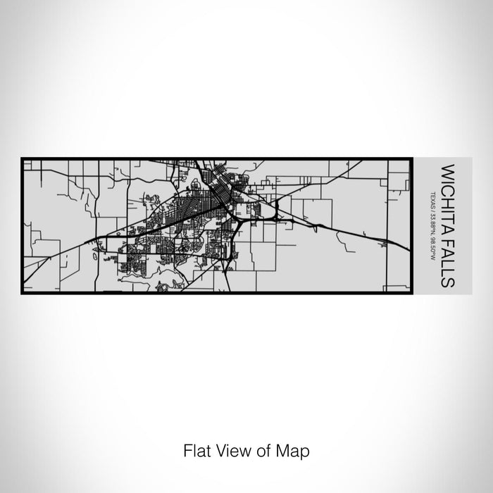 Rendered View of Wichita Falls Texas Map on 10oz Stainless Steel Insulated Cup with Sipping Lid