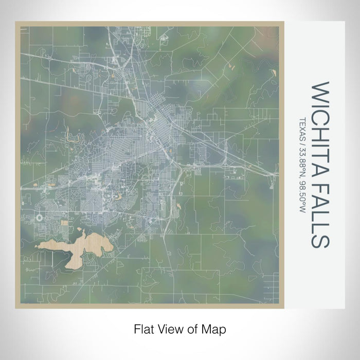 Rendered View of Wichita Falls Texas Map on 17oz Stainless Steel Insulated Tumbler in Afternoon Map Style