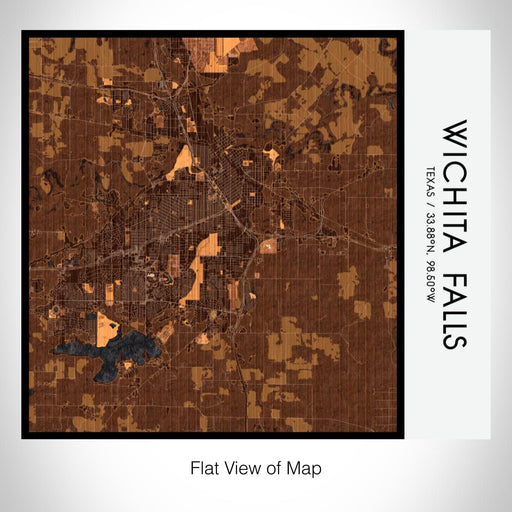 Rendered View of Wichita Falls Texas Map on 17oz Stainless Steel Insulated Tumbler in Ember Map Style