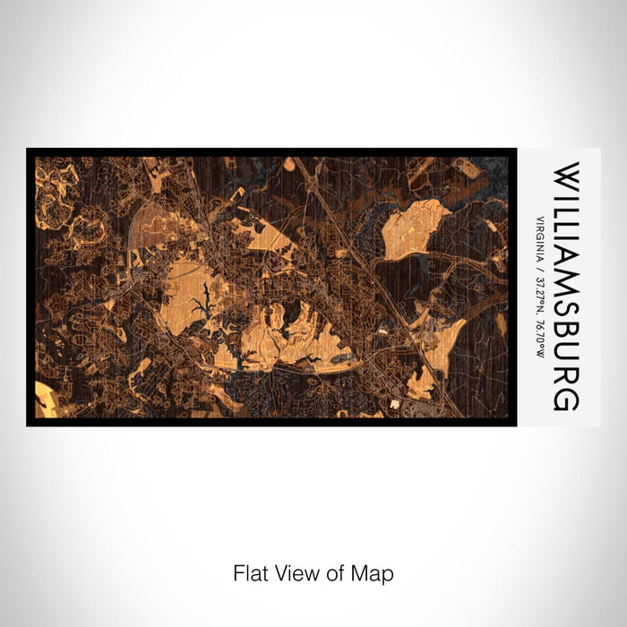 Rendered View of Williamsburg Virginia Map on 17oz Stainless Steel Insulated Bottle with printed ember style map