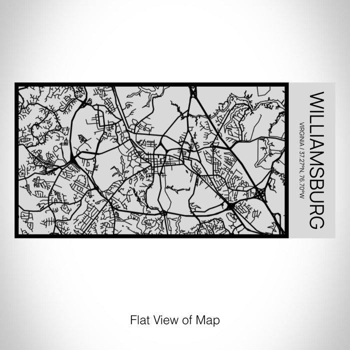 Rendered View of Williamsburg Virginia Map on 17oz Stainless Steel Insulated Cola Bottle in Stainless
