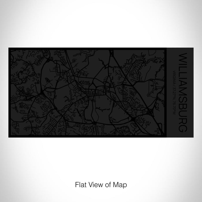 Rendered View of Williamsburg Virginia Map on 17oz Stainless Steel Insulated Cola Bottle in Stainless in Matte Black