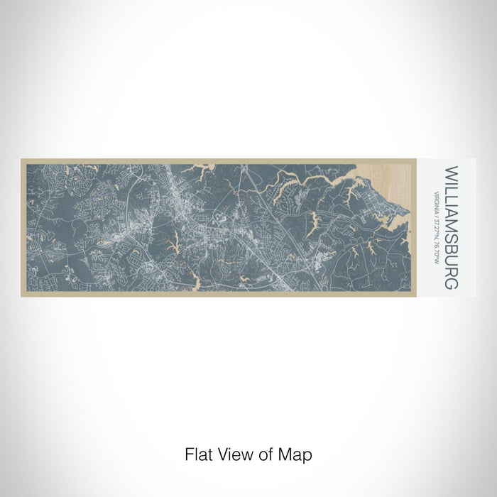 Rendered View of Williamsburg Virginia Map on 10oz Stainless Steel Insulated Cup in Afternoon with Sliding Lid