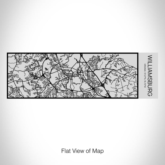 Rendered View of Williamsburg Virginia Map on 10oz Stainless Steel Insulated Cup with Sipping Lid