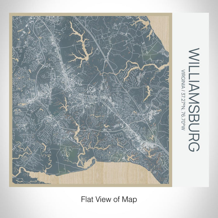 Rendered View of Williamsburg Virginia Map on 17oz Stainless Steel Insulated Tumbler in Afternoon Map Style