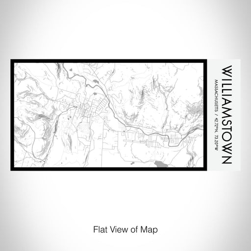 Rendered View of Williamstown Massachusetts Map on 17oz Stainless Steel Insulated Bottle with printed classic style map