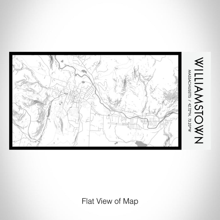 Rendered View of Williamstown Massachusetts Map on 17oz Stainless Steel Insulated Bottle with printed classic style map