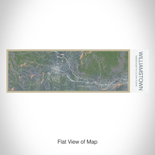 Rendered View of Williamstown Massachusetts Map on 10oz Stainless Steel Insulated Cup in Afternoon with Sliding Lid