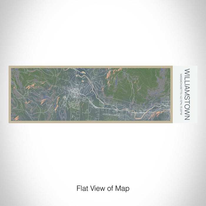 Rendered View of Williamstown Massachusetts Map on 10oz Stainless Steel Insulated Cup in Afternoon with Sliding Lid