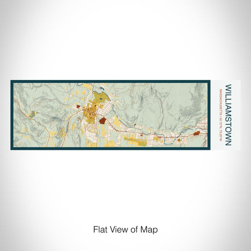 Rendered View of Williamstown Massachusetts Map on 10oz Stainless Steel Insulated Cup in Woodblock with Sliding Lid