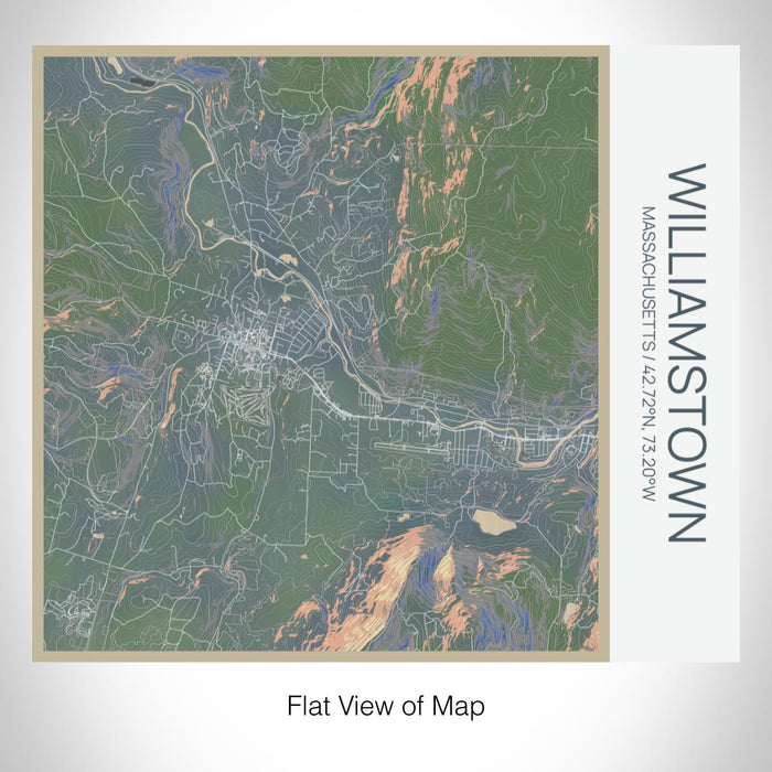 Rendered View of Williamstown Massachusetts Map on 17oz Stainless Steel Insulated Tumbler in Afternoon Map Style
