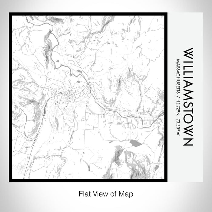Rendered View of Williamstown Massachusetts Map on 17oz Stainless Steel Insulated Tumbler in Classic Map Style