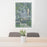 24x36 Williston North Dakota Map Print Portrait Orientation in Afternoon Style Behind 2 Chairs Table and Potted Plant